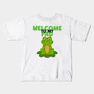 Funny Frog, Lily Pad Kids T-Shirt